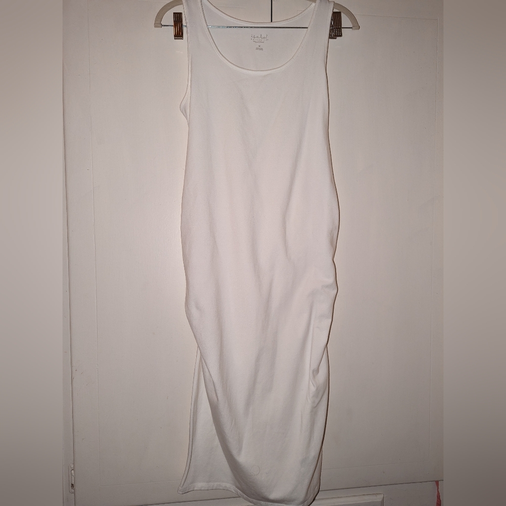 White Tank Maternity Dress